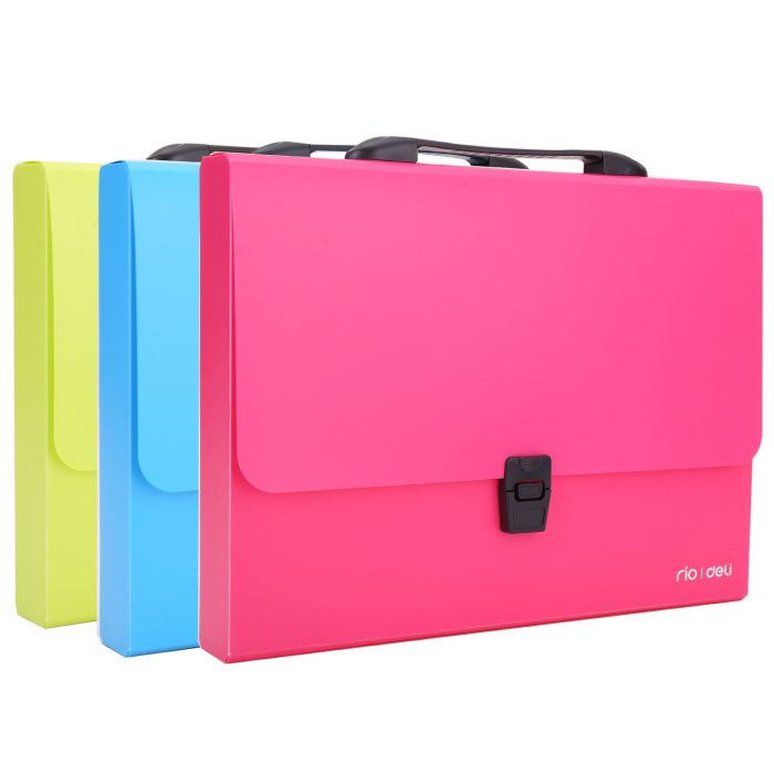 Портфель на 1 деление "Deli", пластик, 1, ассорти