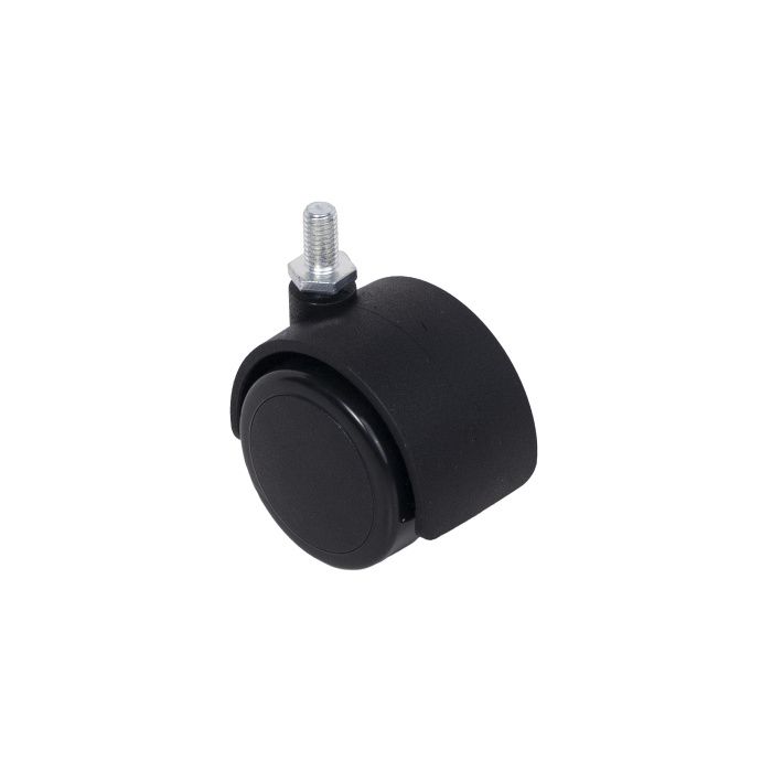 Колесо меб. пласт. FURNI d50 с винтом M8, черный AKS 122717