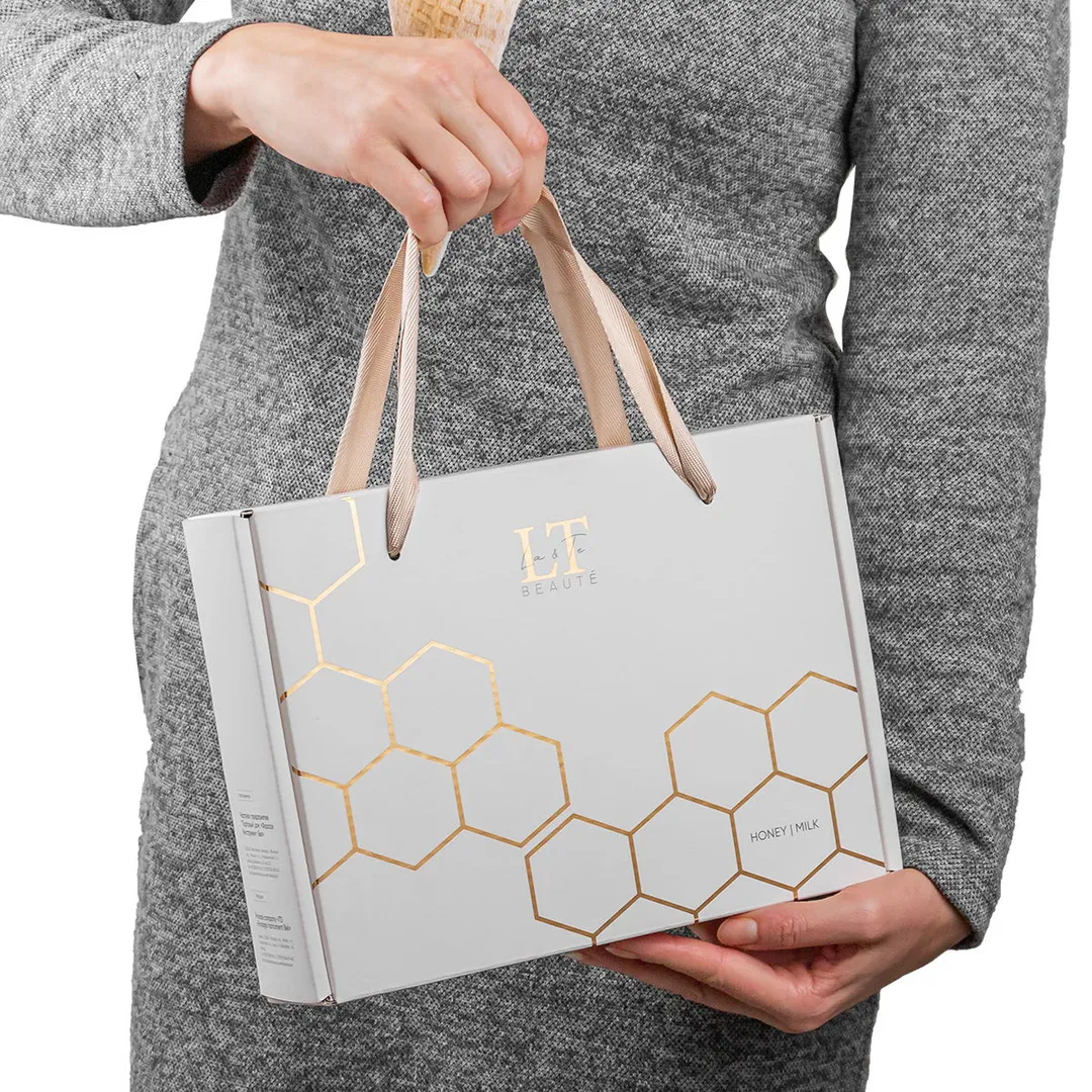 Набор Мед и молоко для жирной кожи лица, тоник LT-1213, крем-LT1237, пенка-LT-1275, скребок гуаша, массажный ролик зеленый La and Te beaute LT-Hm2