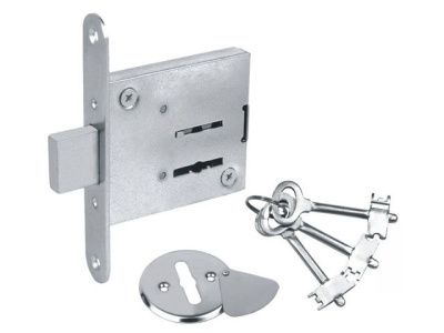 Замок врезной Омега ЗВ8-4, 3 ключа ОМЕГА 00-00000413