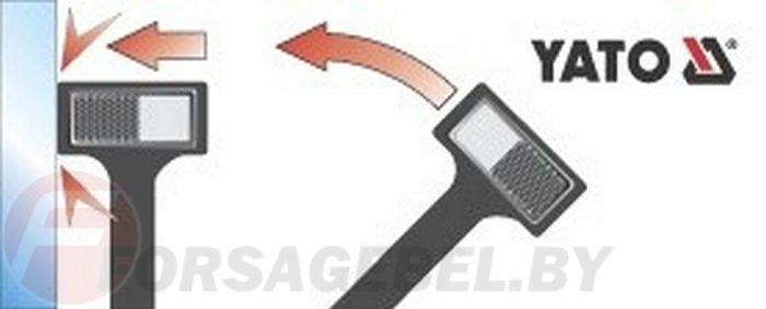 Молоток резиновый безынерционный 900 гр. d53.5 мм PU Yato YT-4622