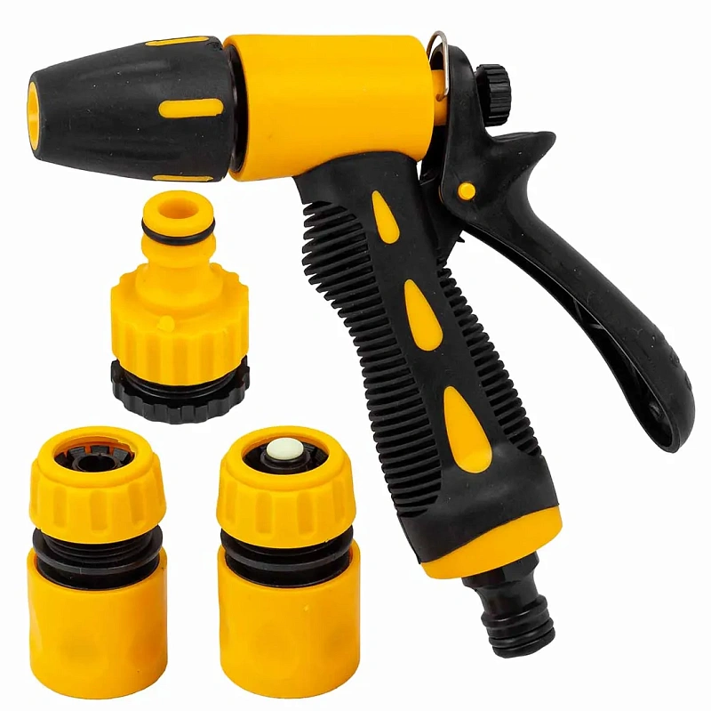 Пистолет-распылитель пластиковый, 1 штуцер, 2 быстросъема, L-180 мм, 4 пр WMC TOOLS WMC-TG7206017