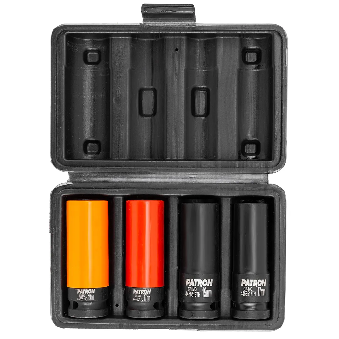 Наборударных тонкостенных головок 17019 мм 1/2'' 6-гр 4 пр PATRON P-4032TH44
