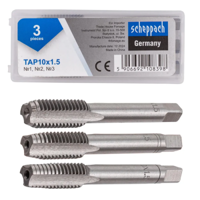 Метчик M10x1,5 3 шт Scheppach Sch-TAP10x1,5