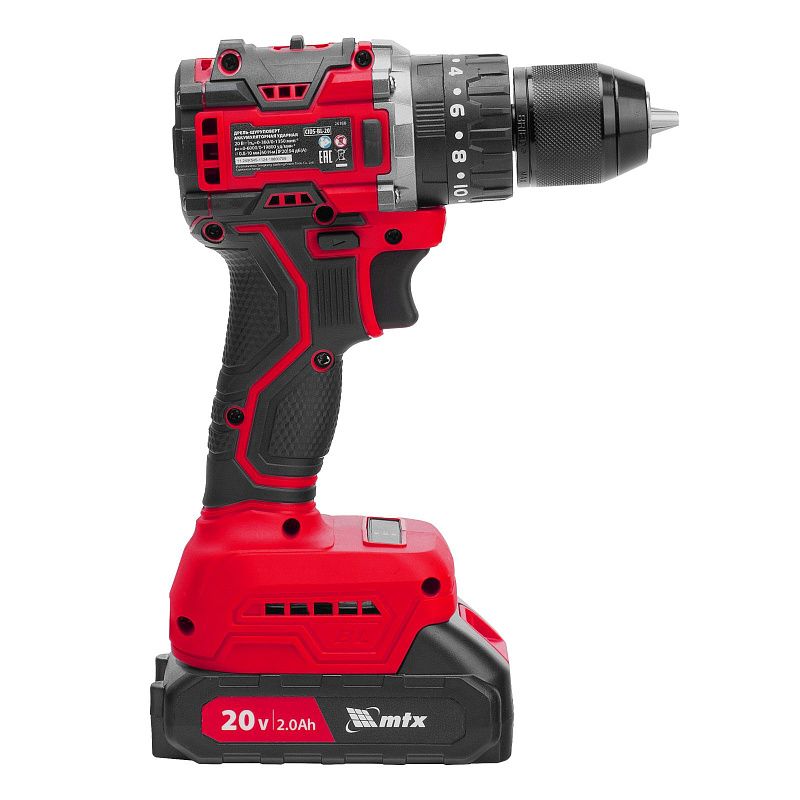 Дрель-шуруповерт аккумуляторная ударная бесщет. CIDS-BL-20, Li-Ion, 20 В MTX 26188