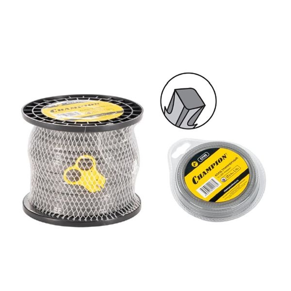 Корд трим. TI-LON 2,4 мм*189 м(зубчатый квадрат)+нож CHAMPION C7113