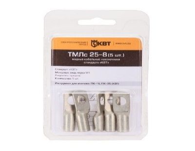 Наконечник кабельный медный луженый стандарта «КВТ» в мини-упаковке ТМЛс 1.5–4 (20 шт.) КВТ 78768