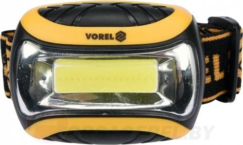 Фонарик налобный 3W, 150lm, 1.5V, 3хААА Vorel 88676