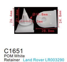 Клипса для крепления внутренней обшивки а/м Лэнд Ровер пластиковая, 100 шт Forsage C1651(Land Rover)