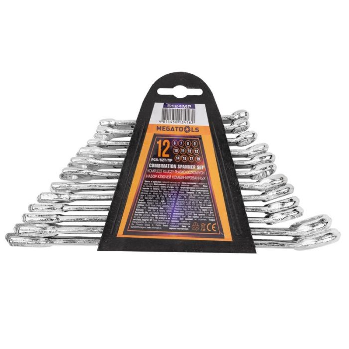 Набор ключей комбинированных 12 пр. 6-19 мм MEGATOOLS MT-5124MP
