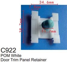 Клипса для крепления внутренней обшивки европейских а/м пластиковая, 100 шт Forsage C0922(European car)