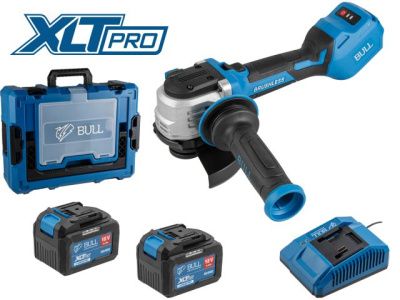 Аккум. углошлифмашина CSG 1812-1 SR Xcase XLTpro 2x6 Ач БЕСЩЕТ, 125 мм, рег. об., 10 000 об/мин, 2х6 Ач BULL 1333998