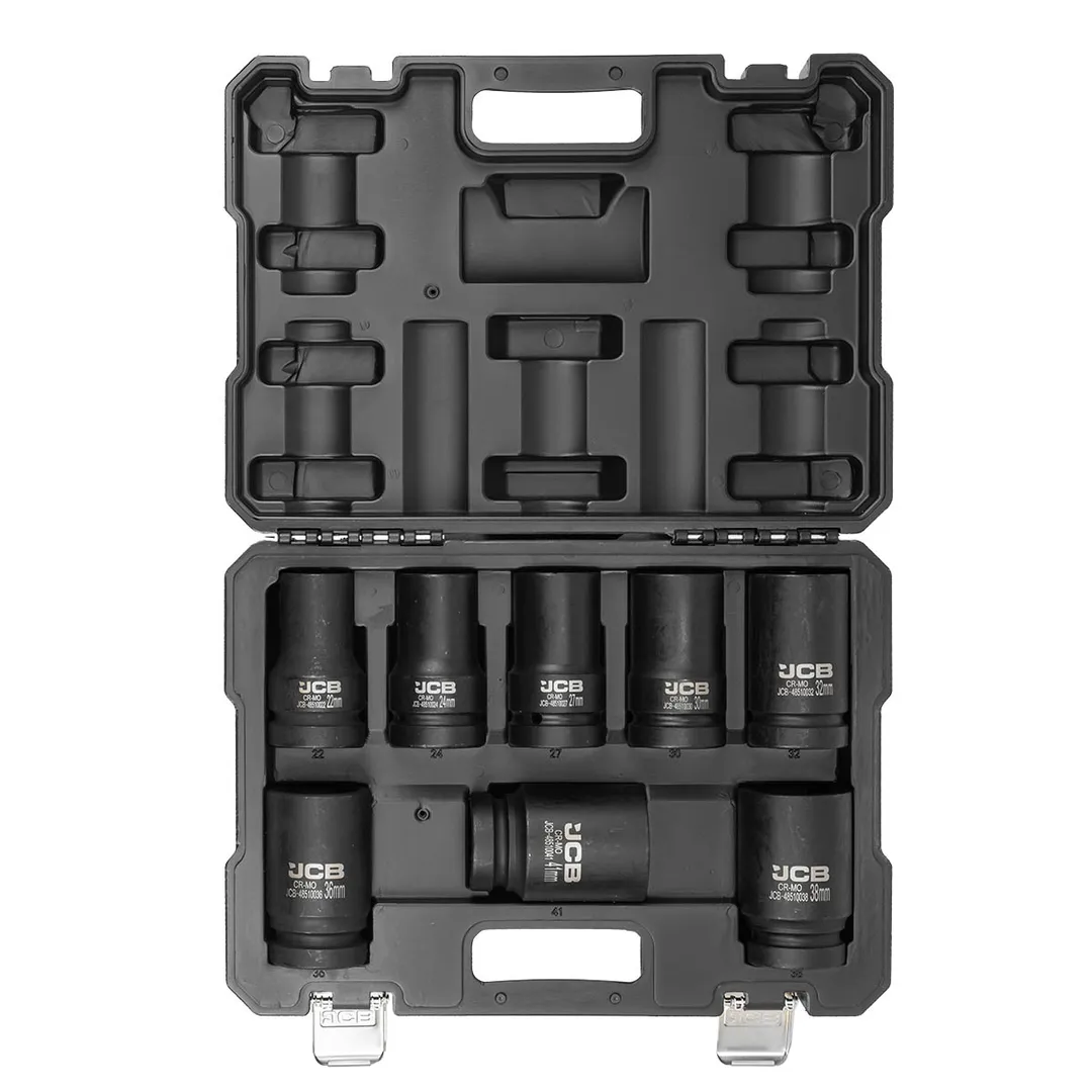 Набор глубоких ударных головок 8 пр. 1'' 22-41 мм 6-гр JCB JCB-8081-5MPB