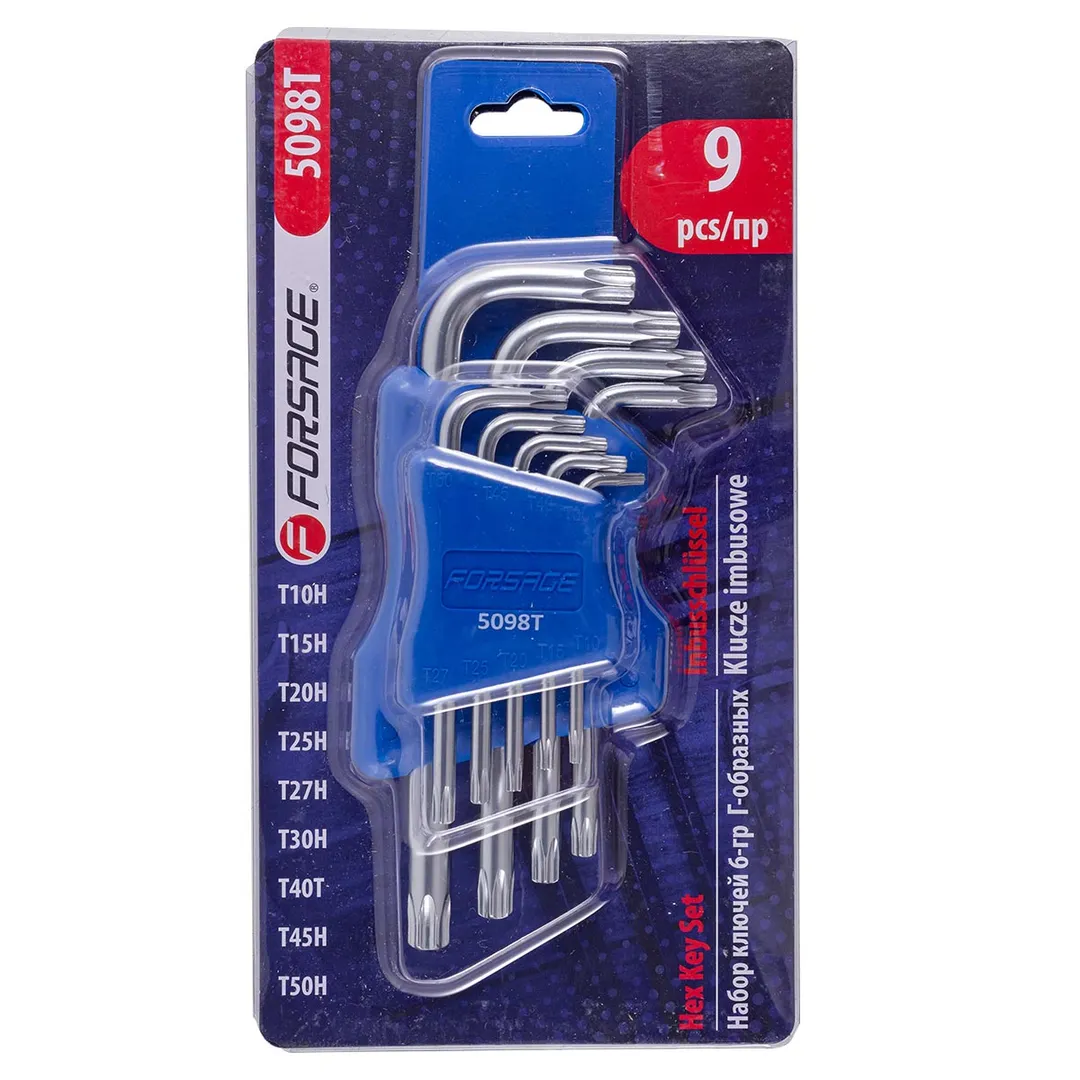 Набор ключей Torx с отверстием 9 пр. Forsage F-5098T