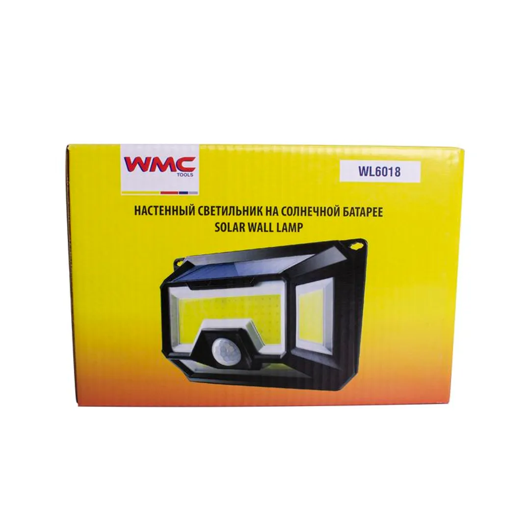 Светильник светодиодный настенный на солнечной батарее с датчиком движения, 156 светодиодов WMC TOOLS WMC-WL6018