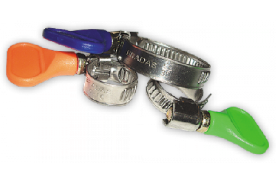 Хомут червячный нержавеющий 10-16 мм с бабочкой Bradas BSGRIP 10-16/9