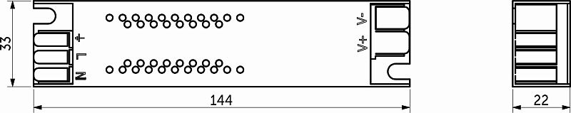 Блок питания Indoor 60W/12V, серия 7, компактный, быстрозажимные клеммы, AKS 115425