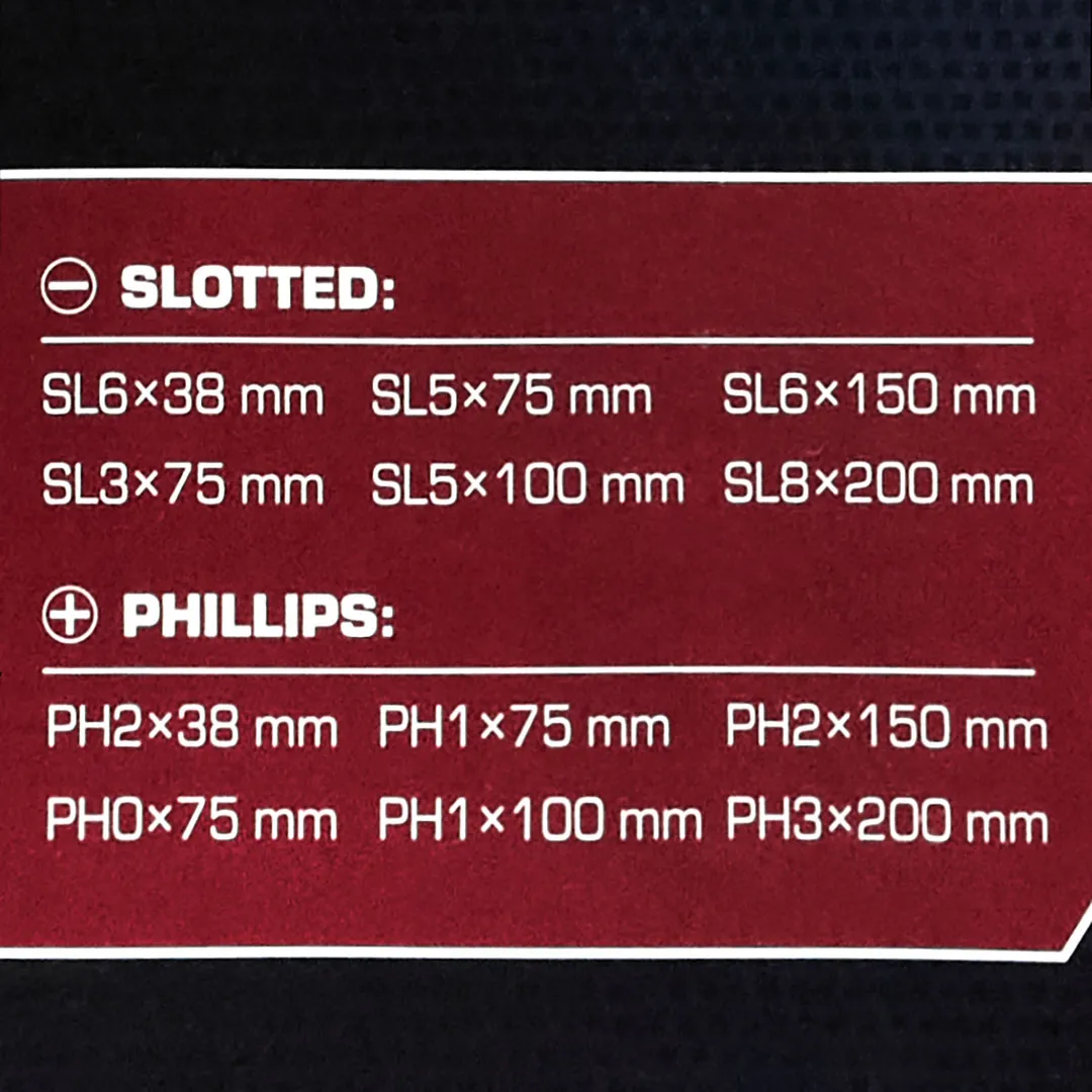 Набор ударных отверток SL, PH 12 пр ForceKraft FK-21311