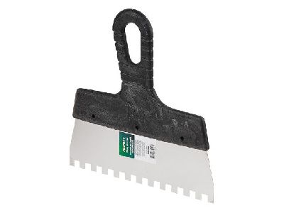 Шпатель фасад. зубчат. нерж. 200 мм зуб 6х6 ВОЛАТ 35050-2006