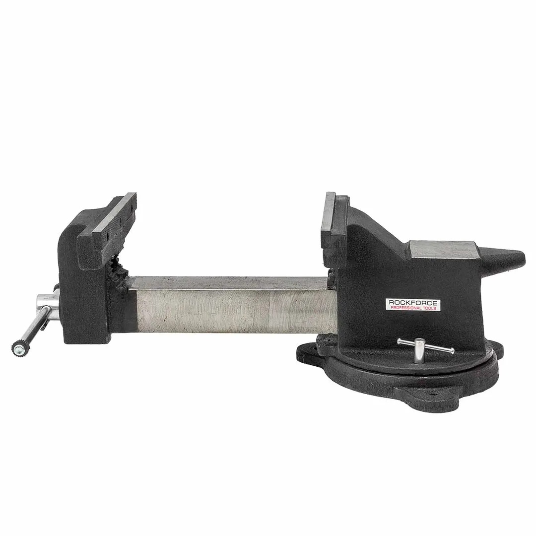 Тиски стальные поворотные с наковальней 8'', 200 мм RockForce RF-6540208A