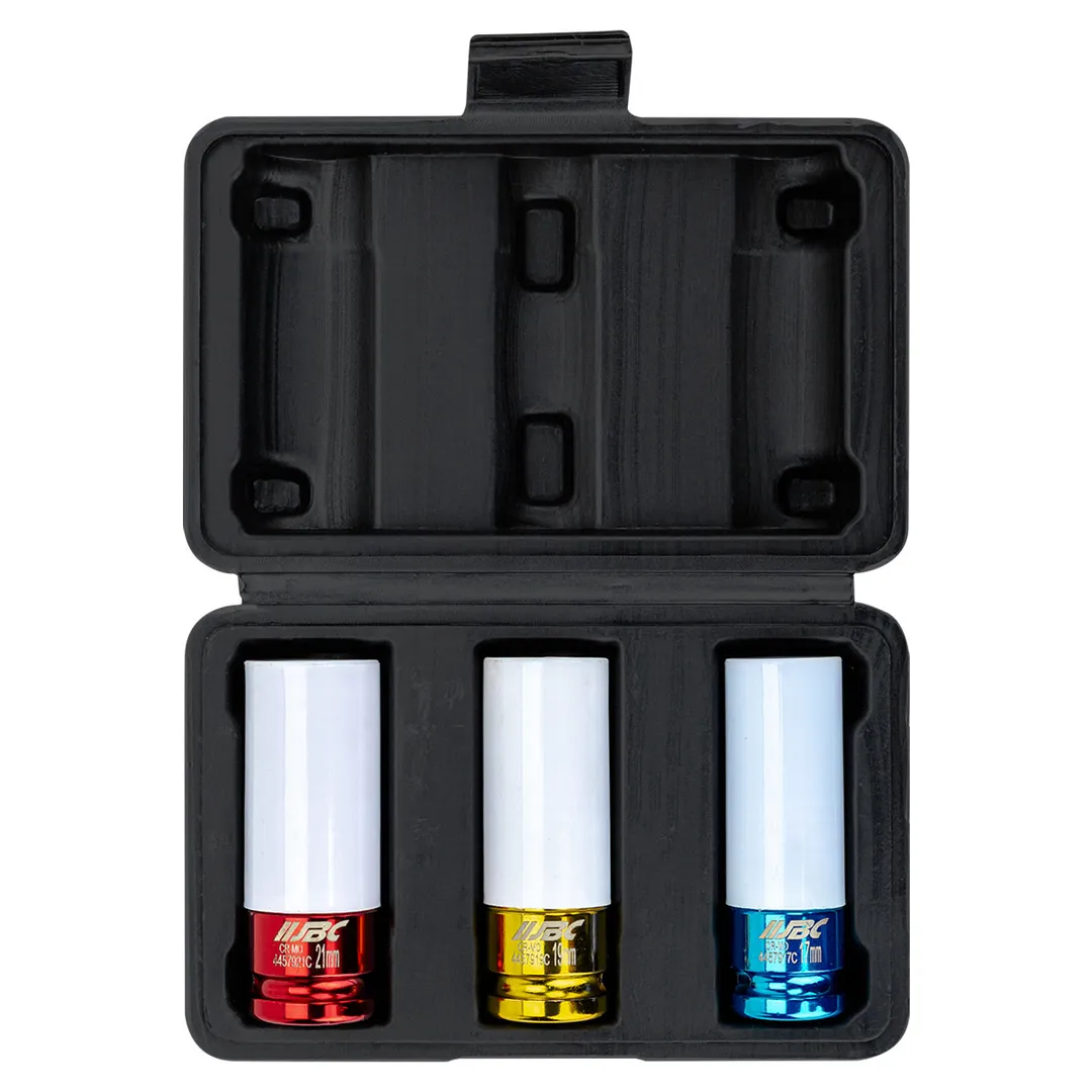 Набор ударных тонкостенных головок 17, 19, 21 мм 1/2'' 3 пр JBC JBC-4032