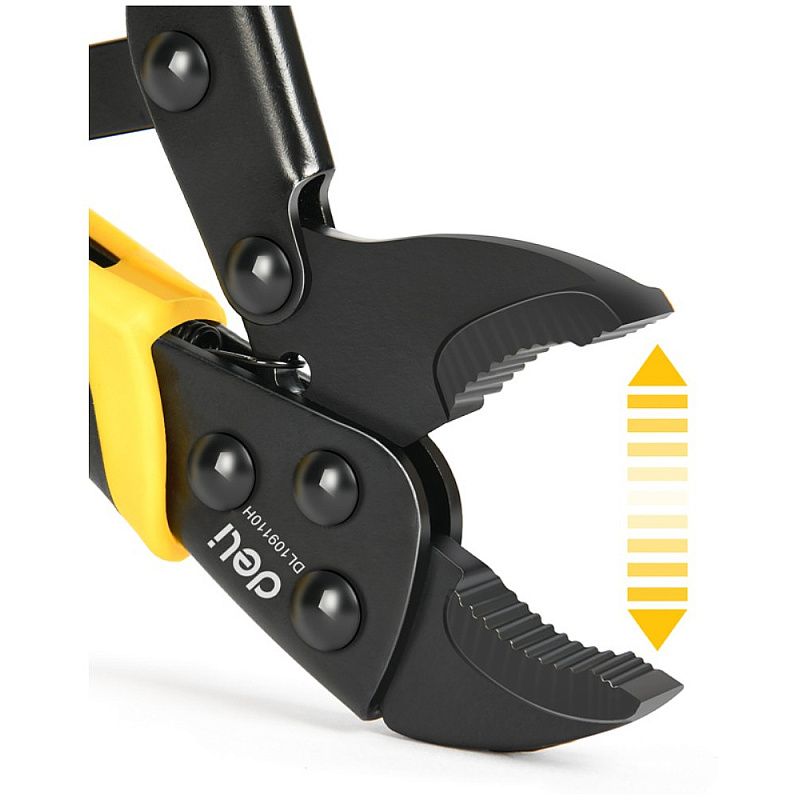 Струбцина с фиксатором Deli YS DL109010H, 205 мм., желтый, черный