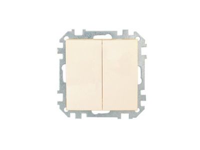 Выключатель 2 клав., cкрытый, 10А слоновая кость, Стиль, Bylectrica С510-527ск