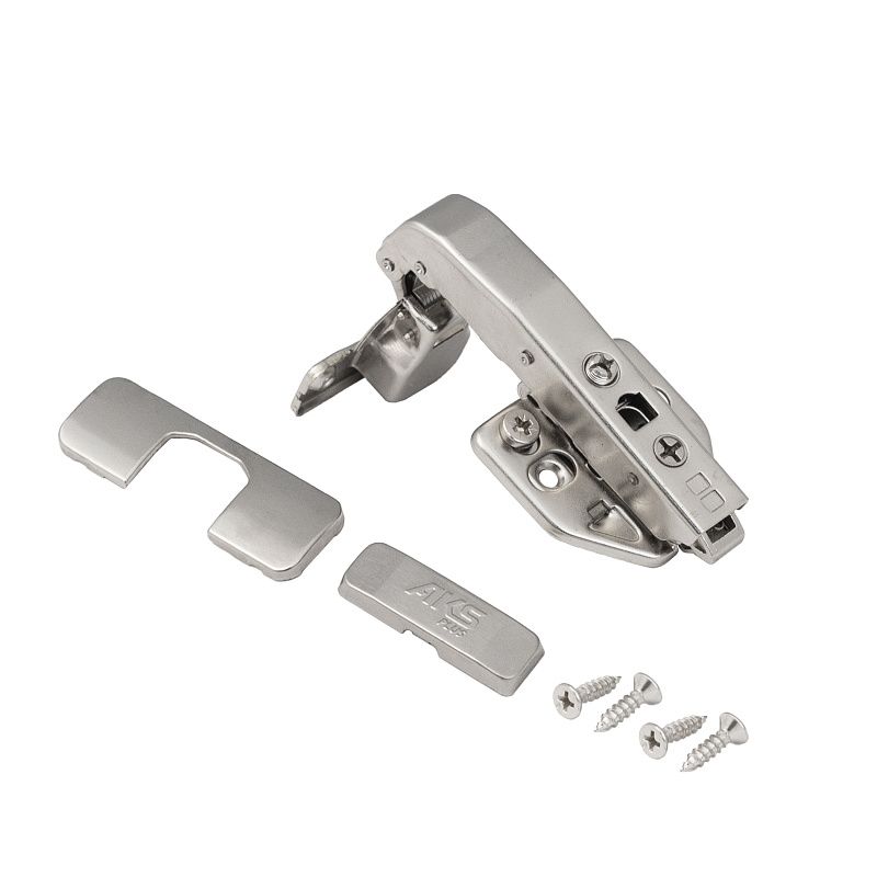 Петля под фальшпанель 90° с доводчиком 48мм h2 clip-on 3D, саморезы, заглушки, AKS PLUS 117004