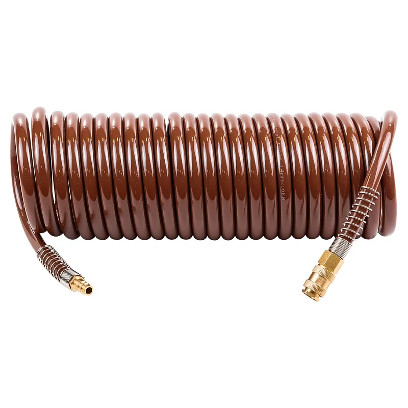 Шланг витой полиуретановый 10х14 мм, 10 м с быстроразъемами FORSTIME FT-1410-10M