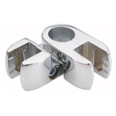 Соединитель стекло/плита к трубе d25 (553) петельный (с вкладышами), хром AKS 23759