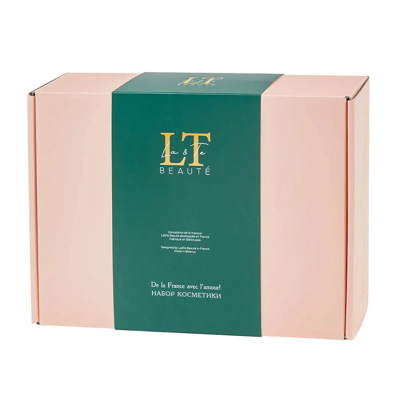 Набор, Гель для душа, крем-баттер для тела, скраб для тела+щетка для сухого массажа, подарок La and Te beaute LT-6R