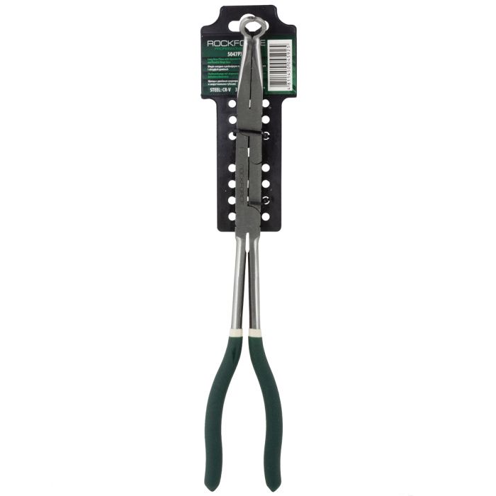 Щипцы с двойным шарнирным механизмом и закругленными губками 45° CR-V 325 мм, захват 13 мм RockForce RF-5047PX4