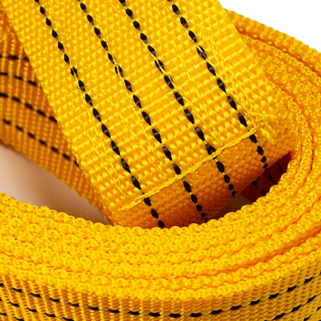 Трос буксировочный тканая лента 4м 3,5т с крюками Forsage F-ST-205-4M