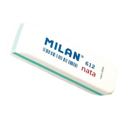Ластик Milan "Nata 612", 1 шт, белый
