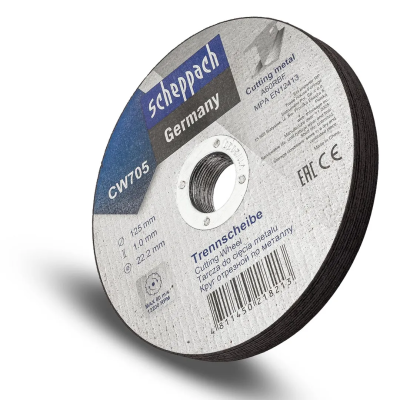 Круг отрезной по металлу 125х1.0.х22,2 мм, 10 шт Scheppach Sch-CW705[10шт к-т]