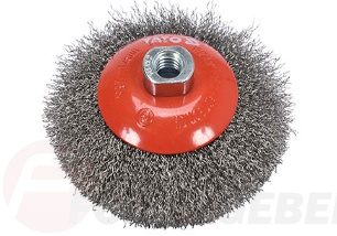 Щетка дисковая гофр.125 мм./M14 INOX YATO YT-47612