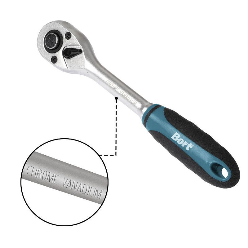 Набор инструмента 215 пр 1/4"&3/8"&1/2" 6-гр BTK-215 BORT 93418446