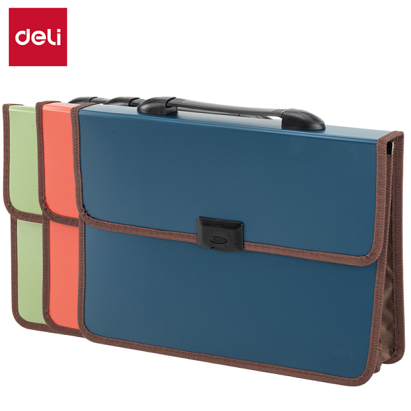 Портфель на 2 деления Deli, пластик, 2, ассорти