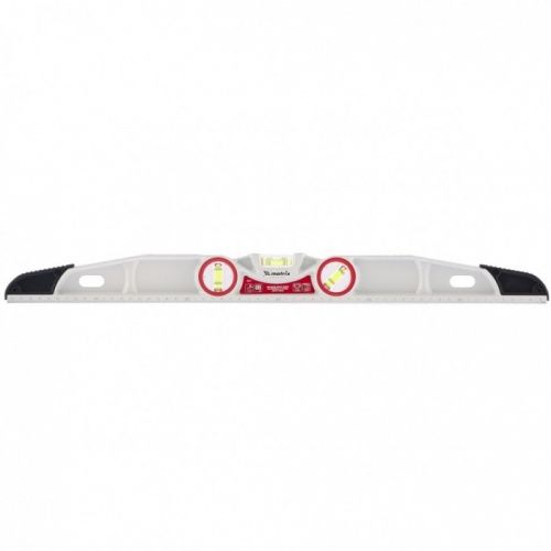 Уровень алюминиевый литой, фрезерованный, 3 глазка, две ударные площадки Matrix