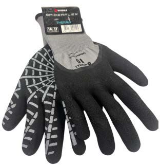 Перчатки защитные от мин. рисков, покрыты латексом, SpiderFlex Thermo, утепленные, р. 8, WUMAX 1899404028