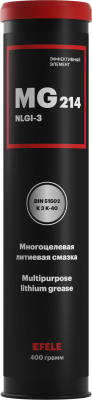 Смазка многоцелевая литиевая MG-214 (картридж 400 гр.) EFELE 91037