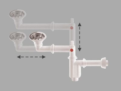 Сифон для кухни с чашкой 3 1/2" BAKIMAY 0402004080