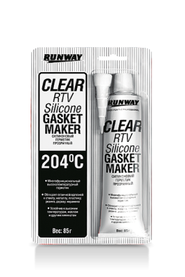 Герметик-прокладка силиконовый прозрачный г. RW02 RUNWAY RW8502