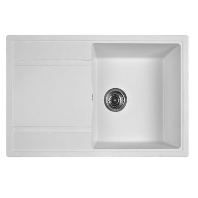 Мойка кухонная из мраморной крошки, white, Wisent W780-28
