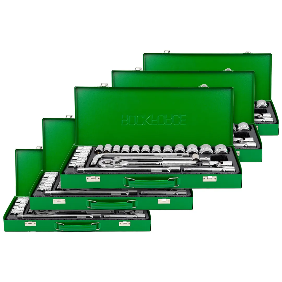 Набор инструментов 24 пр. 1/2'' 6-гр, 5 к-тов RockForce RF-4245B-5 5 K-T