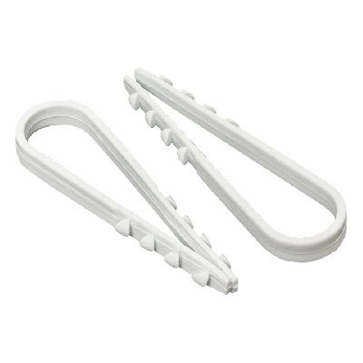 Дюбель-хомут для круглого кабеля, 11-18 мм белый, 100 шт, EKF PROxima plc-ncc-11x18w