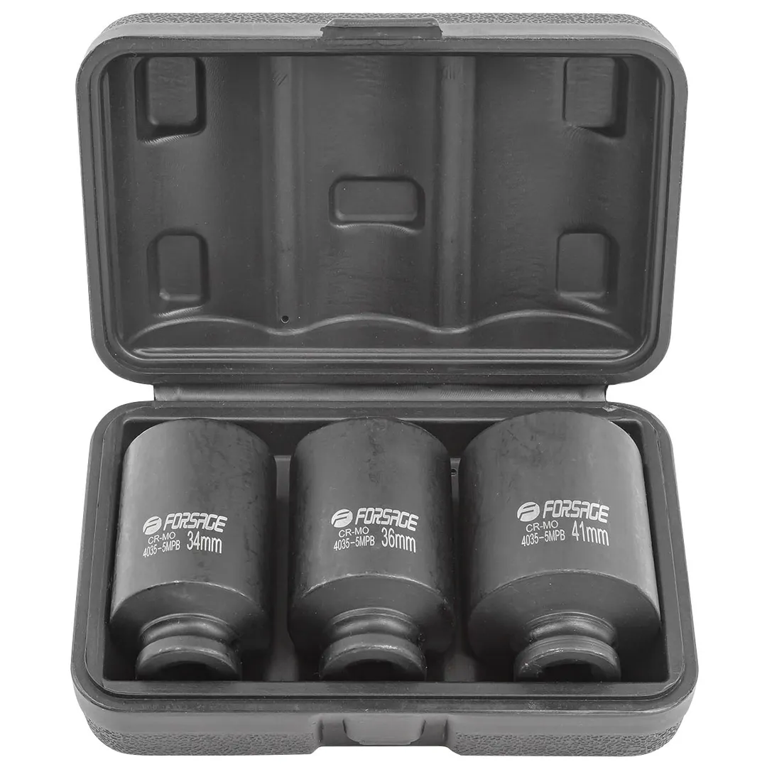 Набор головок ударных глубоких 3 пр.1/2", 6-гр. Forsage F-4035-5MPB