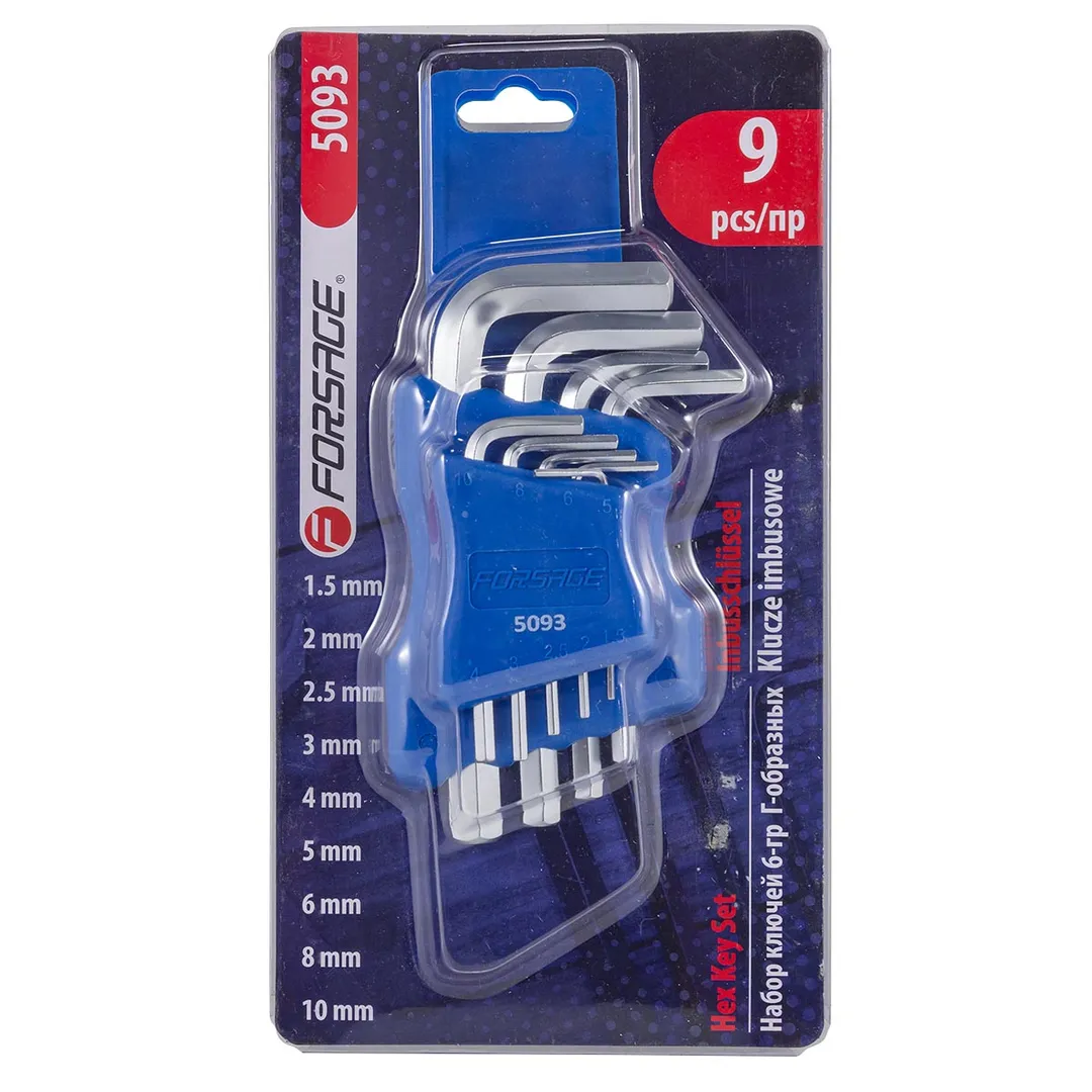Набор шестигранных ключей 9 пр. Forsage F-5093
