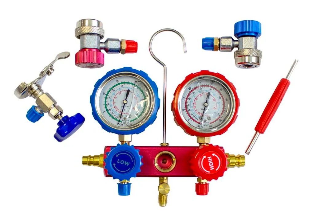 Набор инструментов для тестирования системы кондиционирования воздуха с двумя манометрами Forsage F-9G4102D