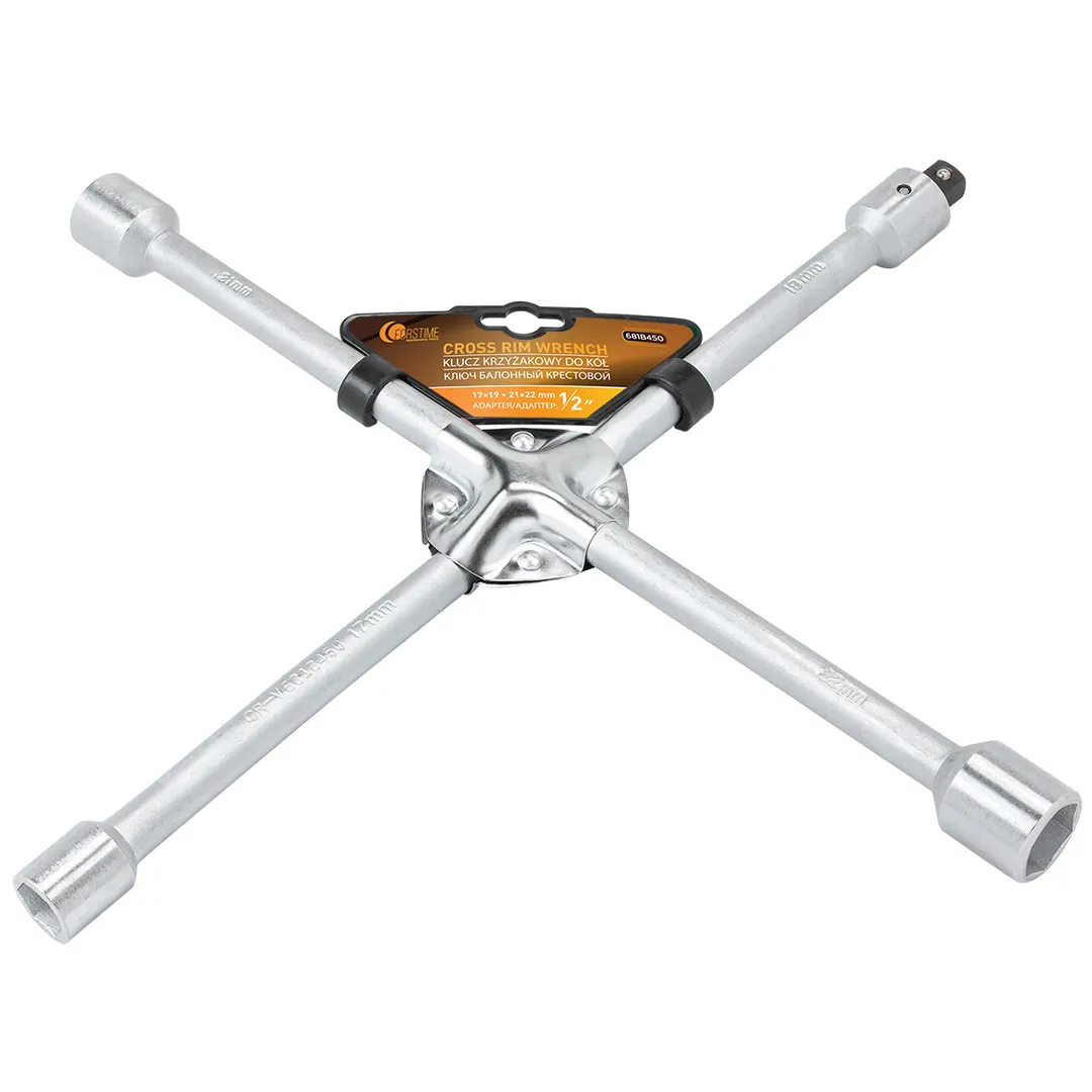 Ключ балонный крестовой 1/2'' 17х19,21х22 мм FORSTIME FT-681B450